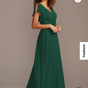 David’s Bridal Flutter Sleeve Full Skirt Dress